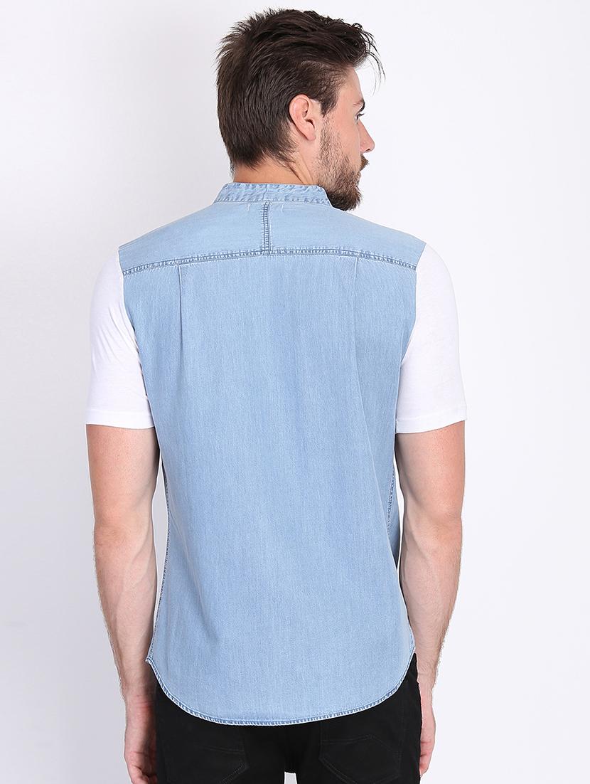 blue color bflock casual shirt - 16702034 - Zoom Image - 3
