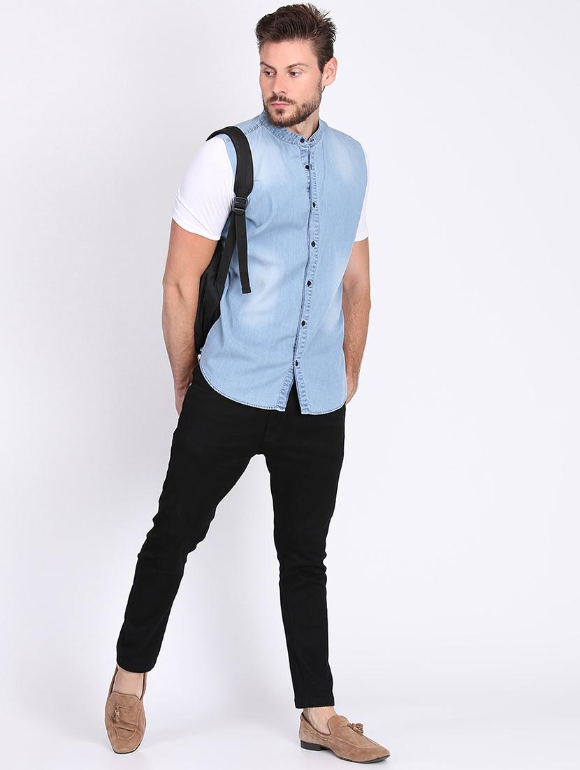 blue color bflock casual shirt - 16702034 - Zoom Image - 4