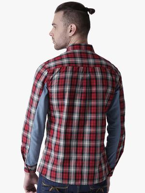 red checkered casual shirt - 16702036 - Standard Image - 3