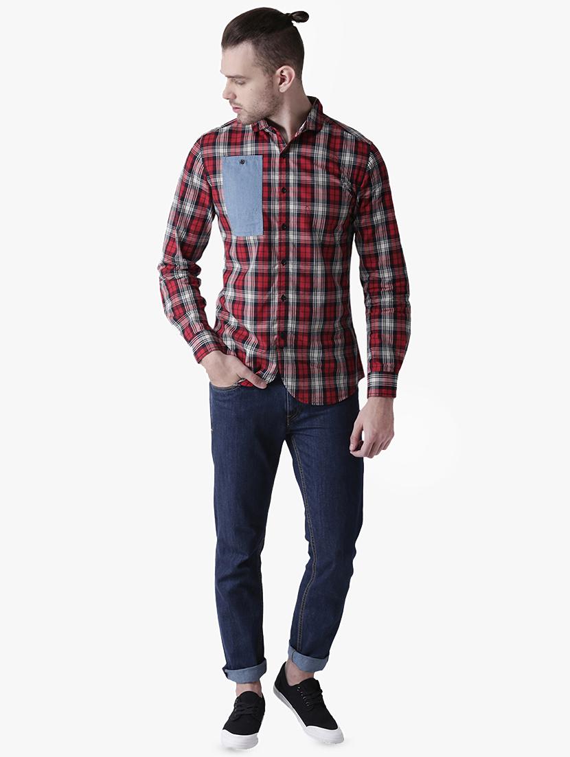 red checkered casual shirt - 16702036 - Zoom Image - 4