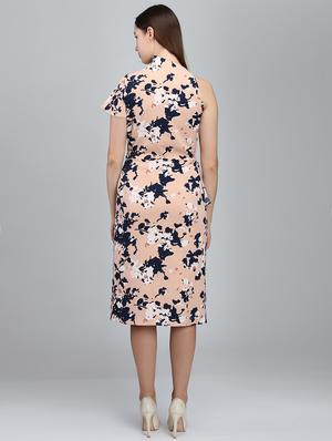 turtle neck floral sheath dress - 16702037 - Standard Image - 3