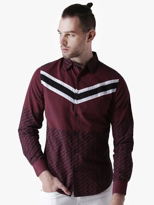 red printed casual shirt - 16702055 - Standard Image - 1