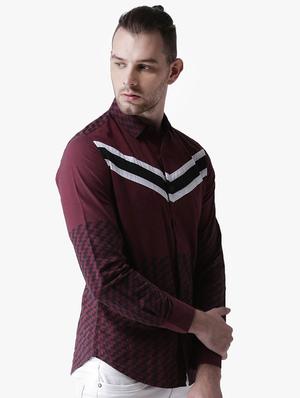 red printed casual shirt - 16702055 - Standard Image - 2