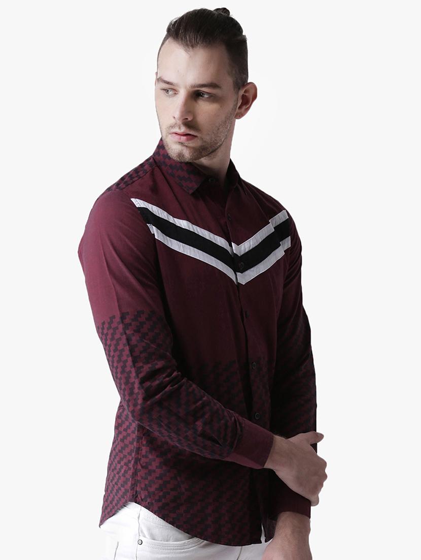 red printed casual shirt - 16702055 - Zoom Image - 2