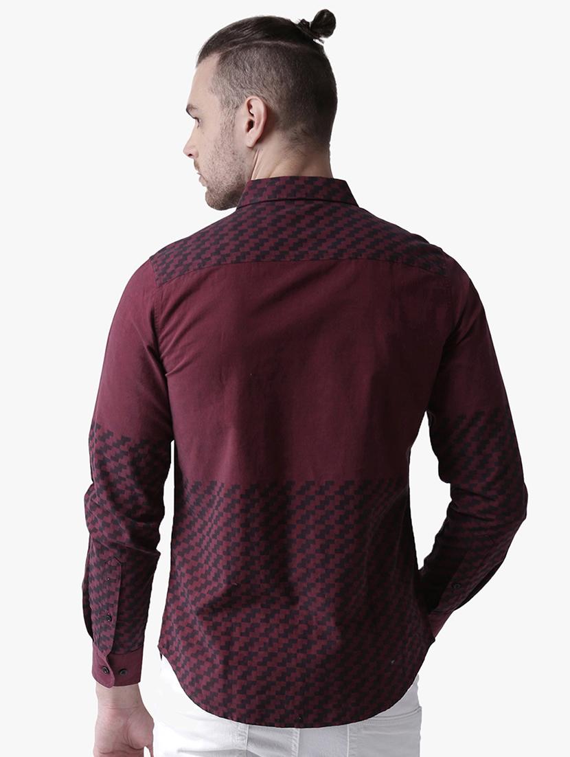 red printed casual shirt - 16702055 - Zoom Image - 3