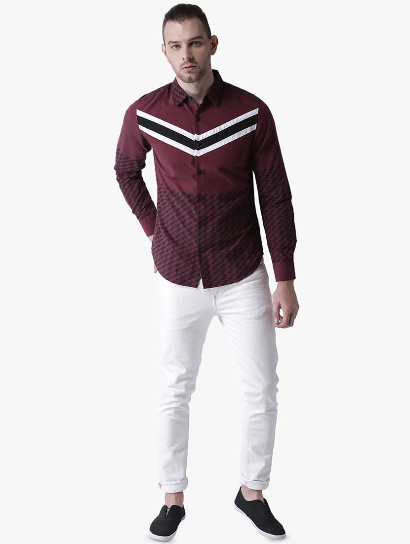 red printed casual shirt - 16702055 - Zoom Image - 4