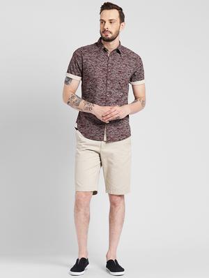 brown printed casual shirt - 16702079 - Standard Image - 4