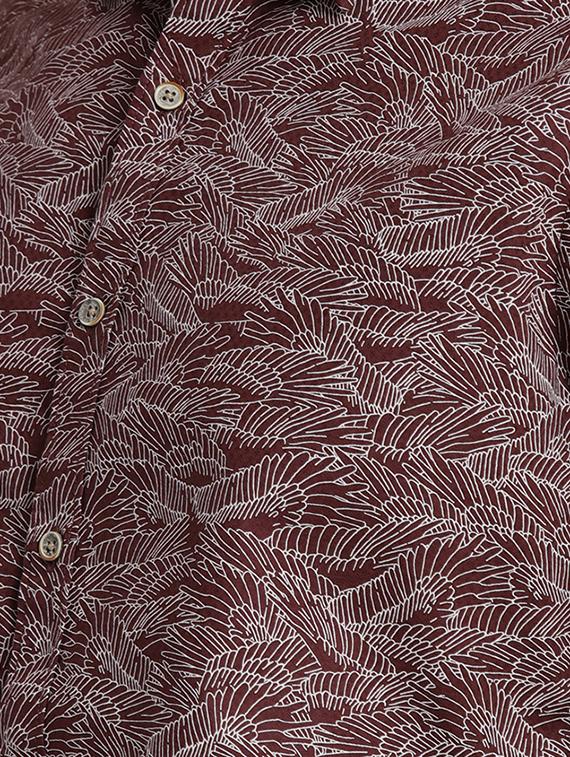 brown printed casual shirt - 16702079 - Zoom Image - 5
