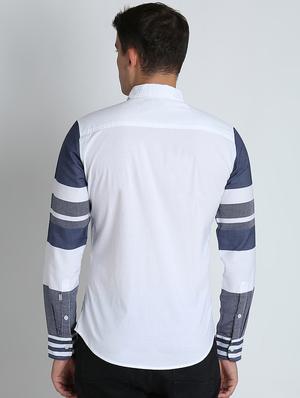 white striped casual shirt - 16702095 - Standard Image - 3