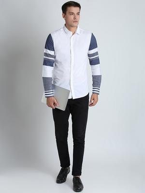 white striped casual shirt - 16702095 - Standard Image - 4