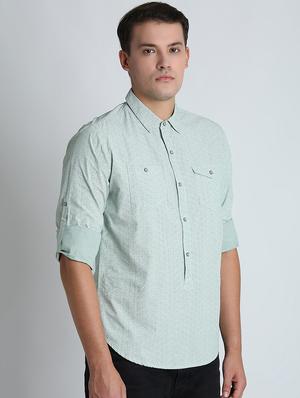 green checkered casual shirt - 16702097 - Standard Image - 2
