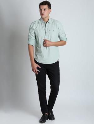 green checkered casual shirt - 16702097 - Standard Image - 4