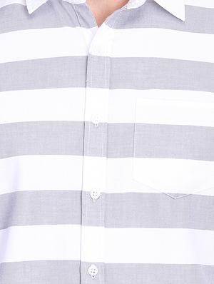 white striped casual shirt - 16702102 - Standard Image - 5
