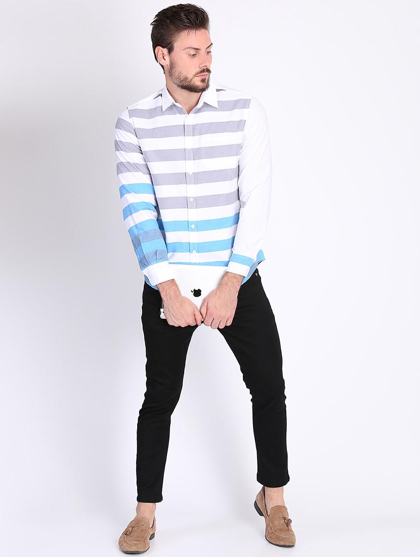 white striped casual shirt - 16702102 - Zoom Image - 4