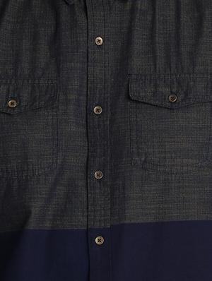 navy blue printed casual shirt - 16702107 - Standard Image - 5