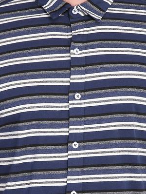 blue striped casual shirt - 16702126 - Standard Image - 5