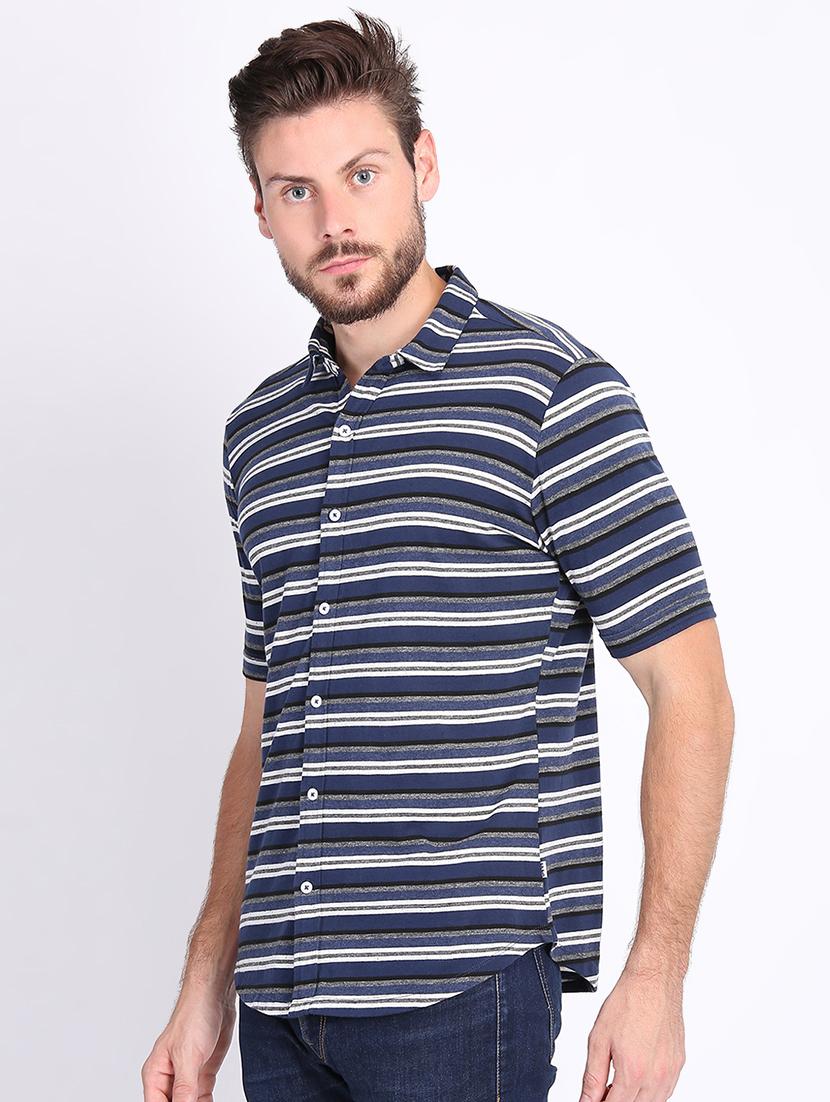 blue striped casual shirt - 16702126 - Zoom Image - 2