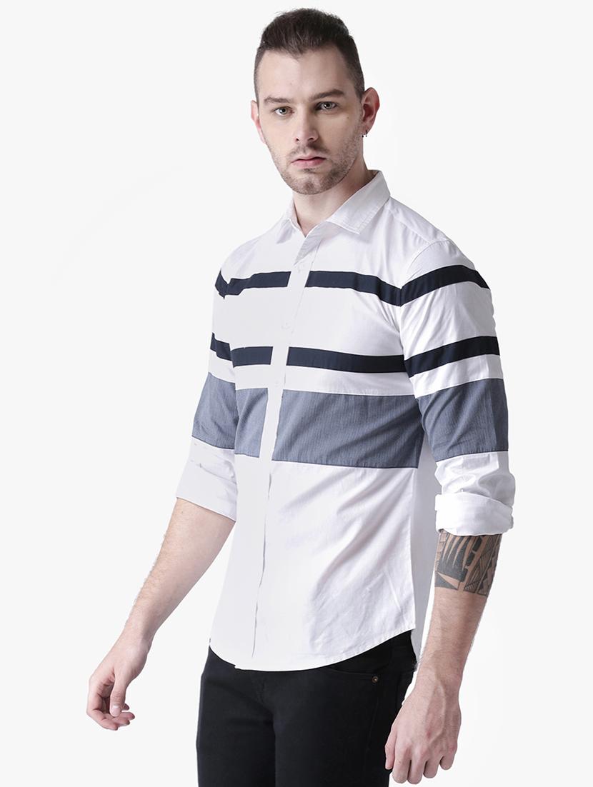 white striped casual shirt - 16702128 - Zoom Image - 2