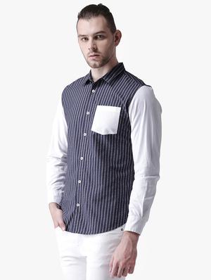 blue striped casual shirt - 16702136 - Standard Image - 2