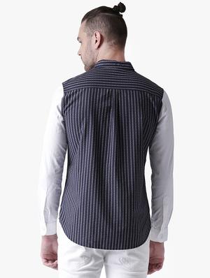 blue striped casual shirt - 16702136 - Standard Image - 3