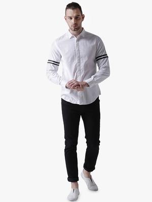 white taped casual shirt - 16702140 - Standard Image - 4