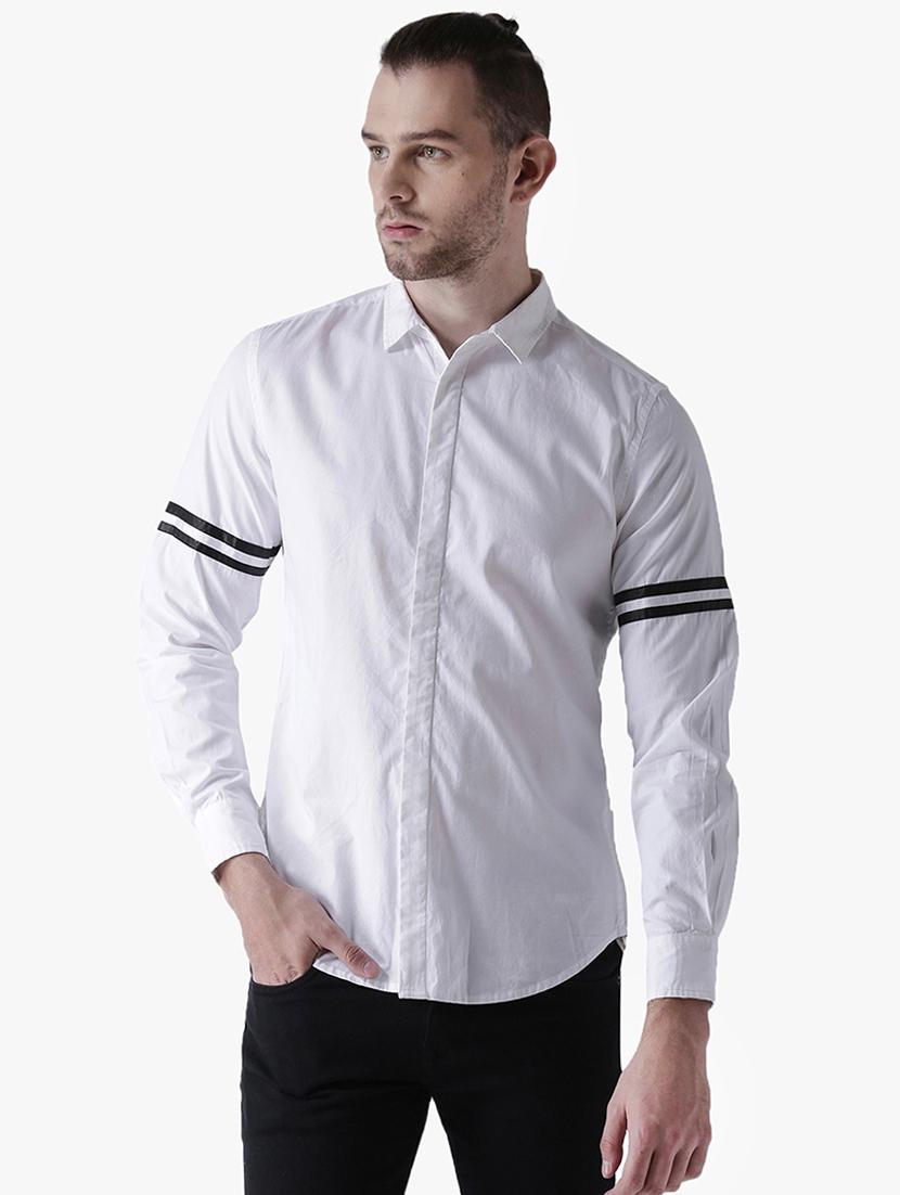 white taped casual shirt - 16702140 - Zoom Image - 1