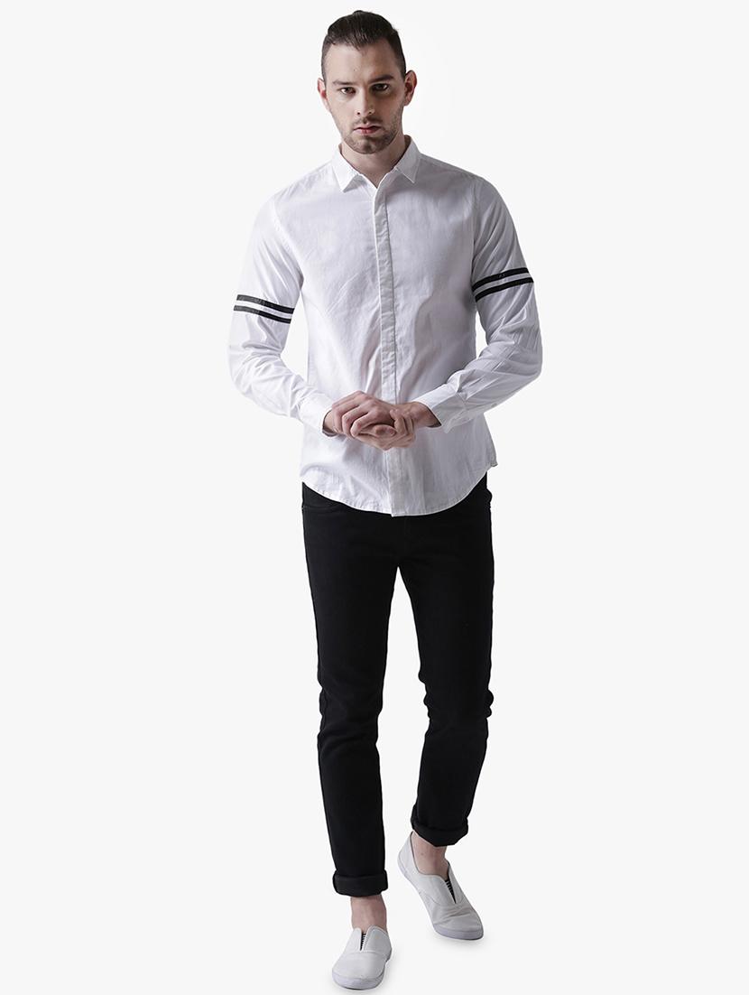 white taped casual shirt - 16702140 - Zoom Image - 4