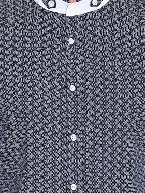 blue printed casual shirt - 16702146 - Standard Image - 5