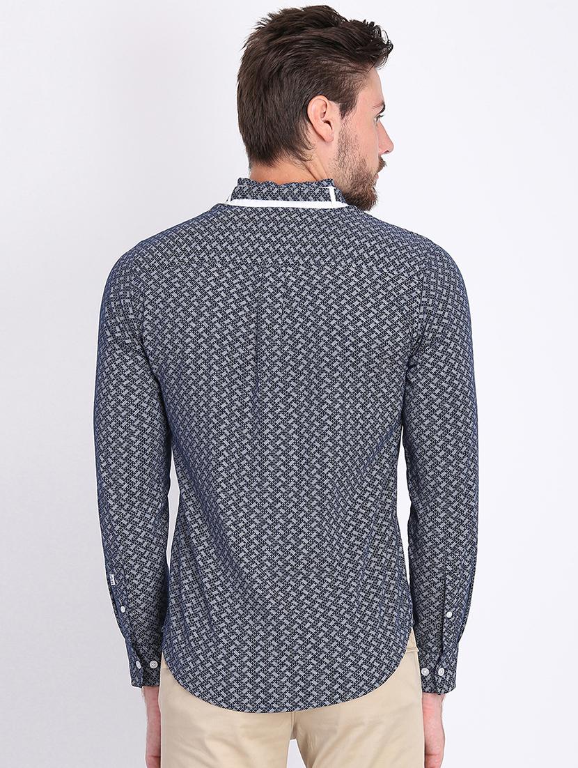 blue printed casual shirt - 16702146 - Zoom Image - 3