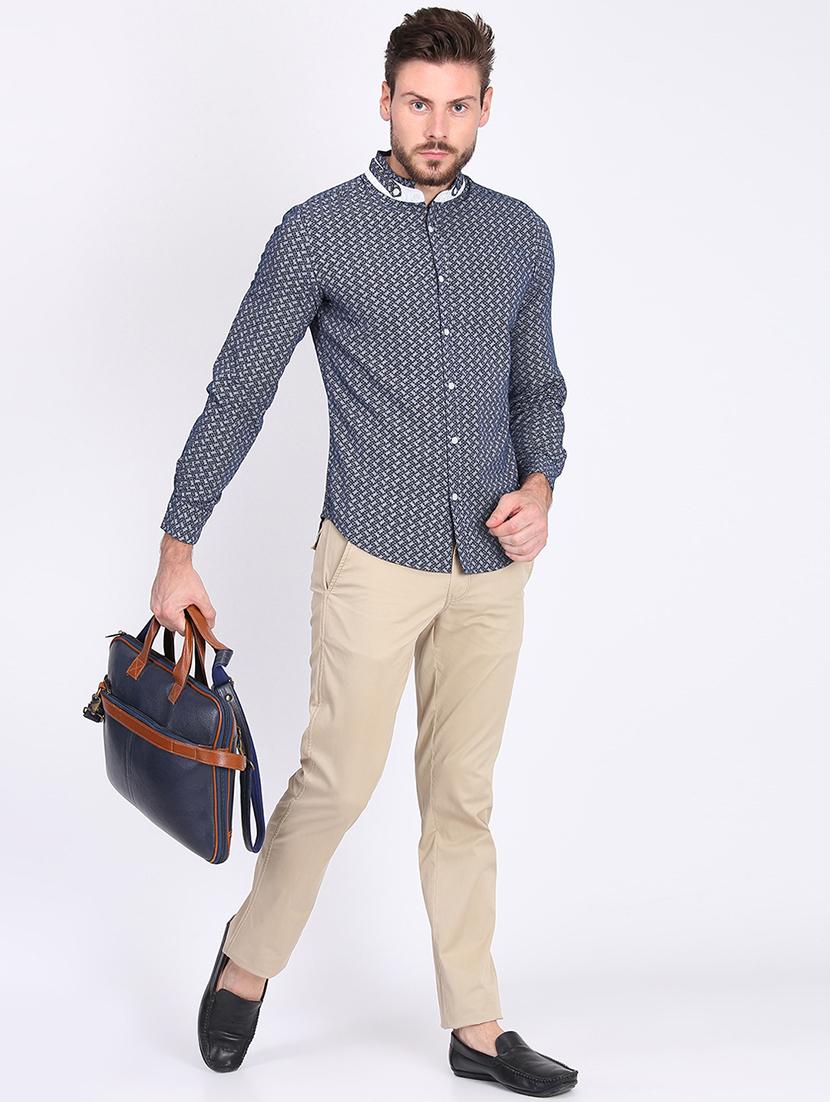 blue printed casual shirt - 16702146 - Zoom Image - 4