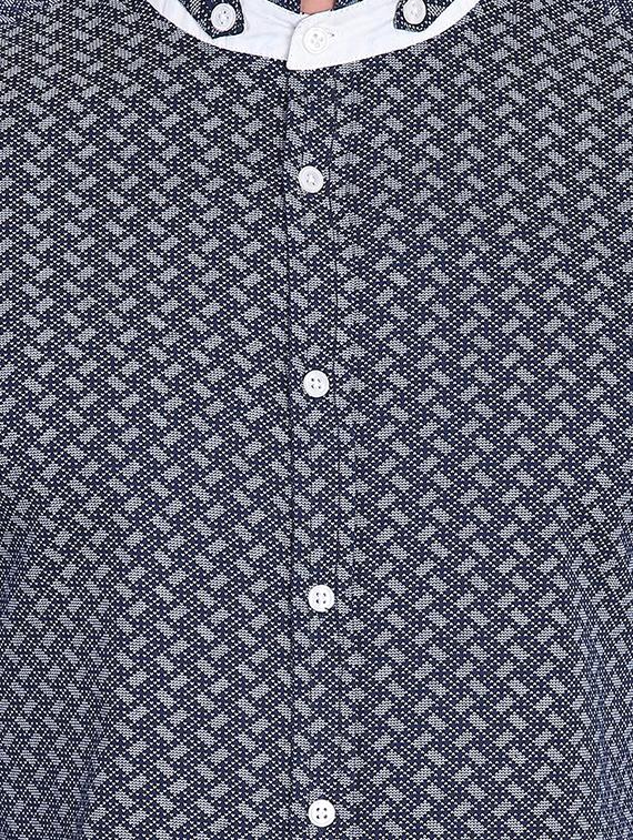 blue printed casual shirt - 16702146 - Zoom Image - 5