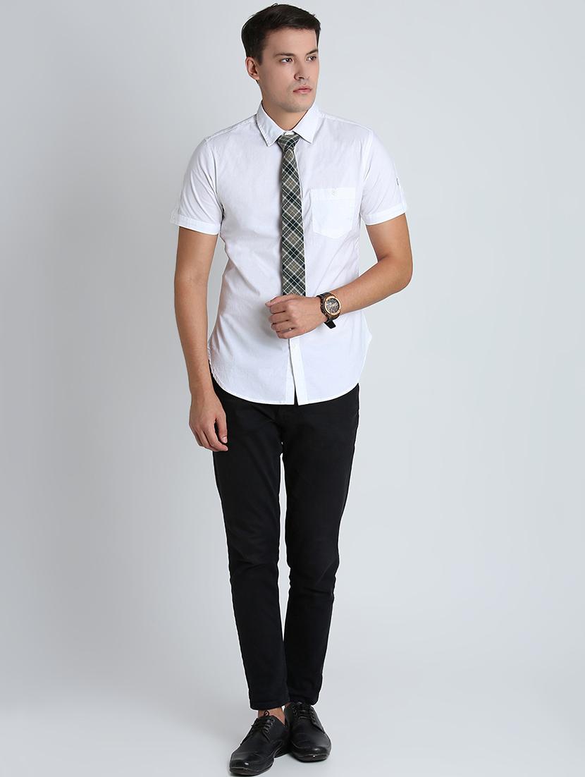 white solid casual shirt - 16702147 - Zoom Image - 4
