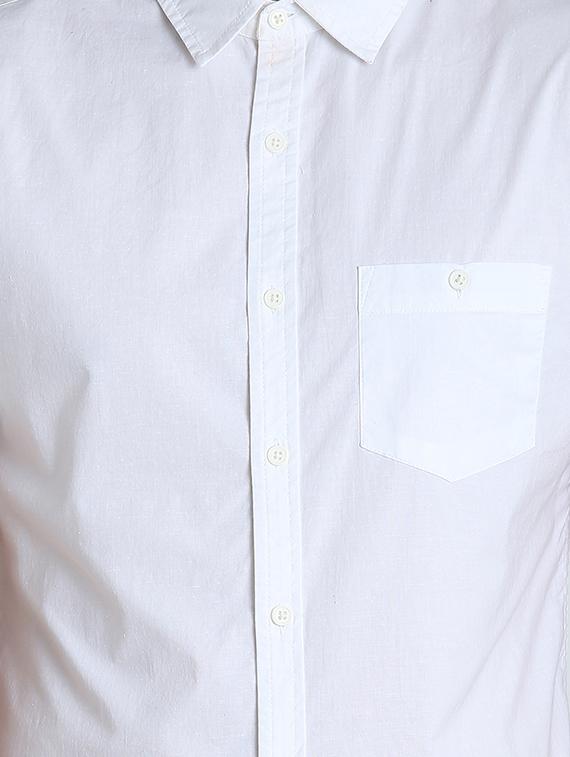 white solid casual shirt - 16702147 - Zoom Image - 5
