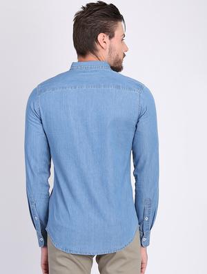 blue printed casual shirt - 16702150 - Standard Image - 3
