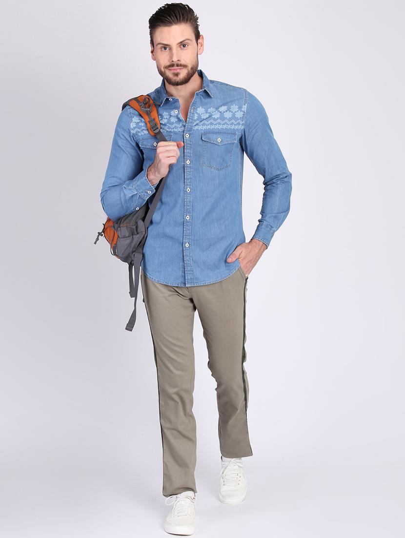 blue printed casual shirt - 16702150 - Zoom Image - 4