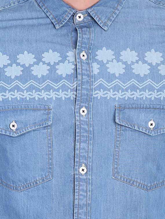 blue printed casual shirt - 16702150 - Zoom Image - 5