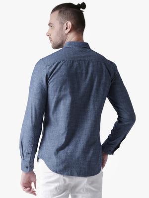 blue printed casual shirt - 16702153 - Standard Image - 3