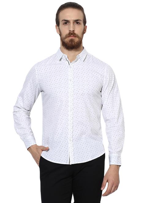white printed casual shirt - 16702155 - Standard Image - 1