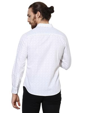 white printed casual shirt - 16702155 - Standard Image - 3