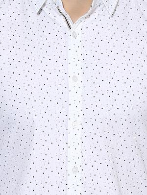 white printed casual shirt - 16702155 - Standard Image - 5