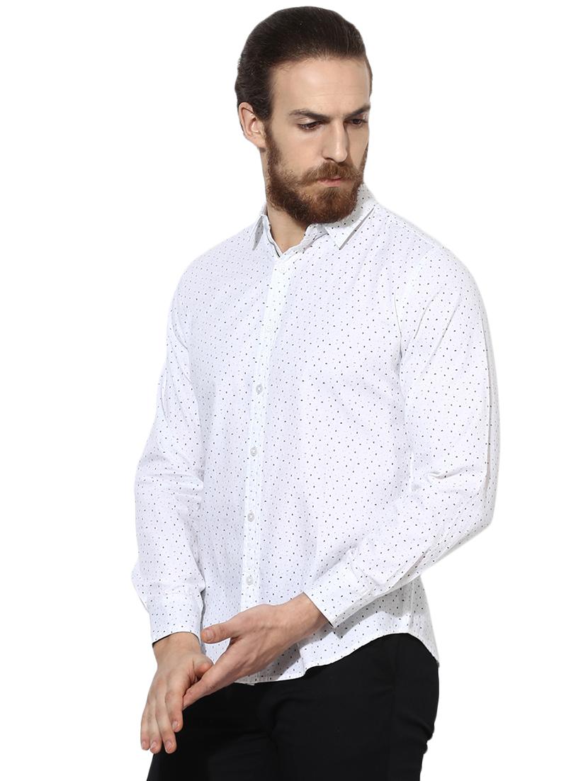 white printed casual shirt - 16702155 - Zoom Image - 2