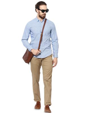 blue printed casual shirt - 16702158 - Standard Image - 4