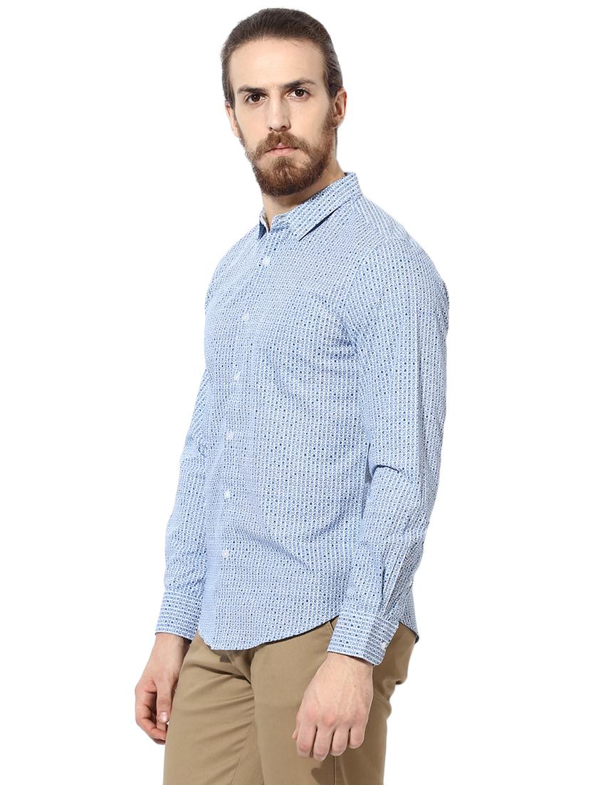 blue printed casual shirt - 16702158 - Zoom Image - 2