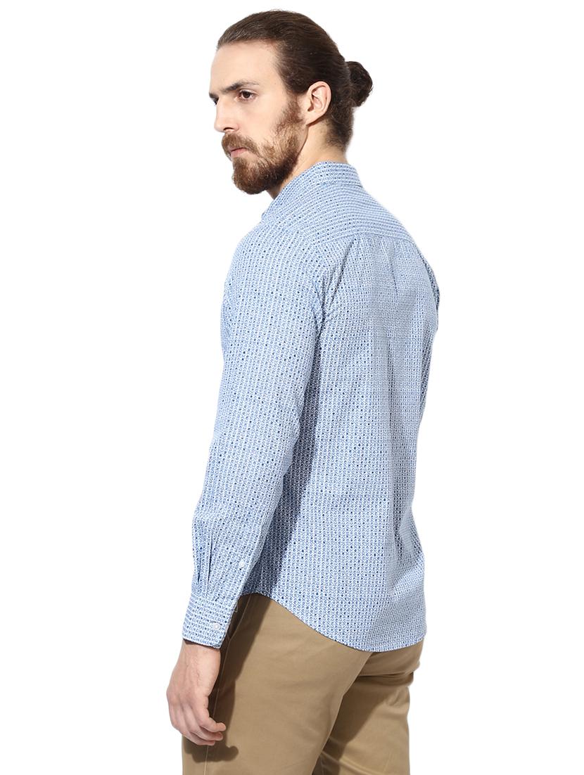blue printed casual shirt - 16702158 - Zoom Image - 3