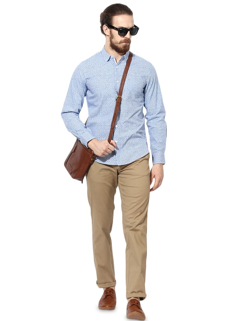 blue printed casual shirt - 16702158 - Zoom Image - 4