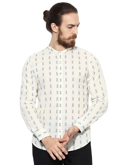 white printed casual shirt - 16702164 - Standard Image - 1