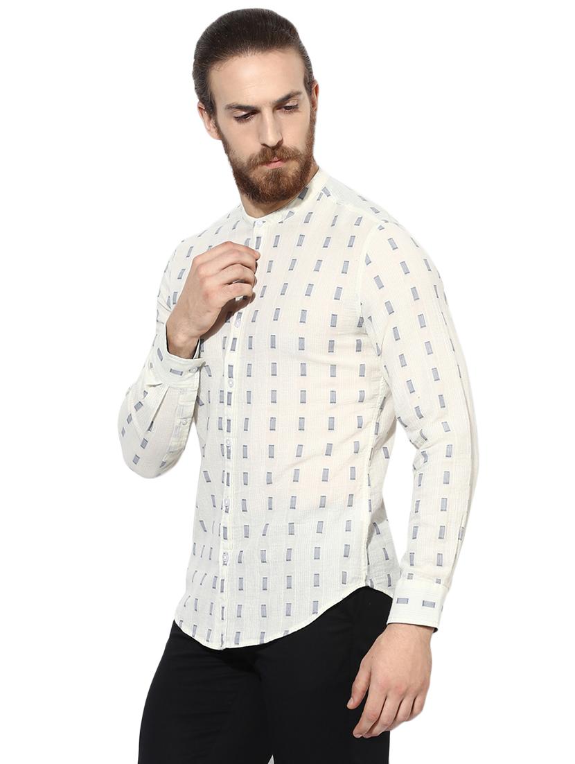 white printed casual shirt - 16702164 - Zoom Image - 2