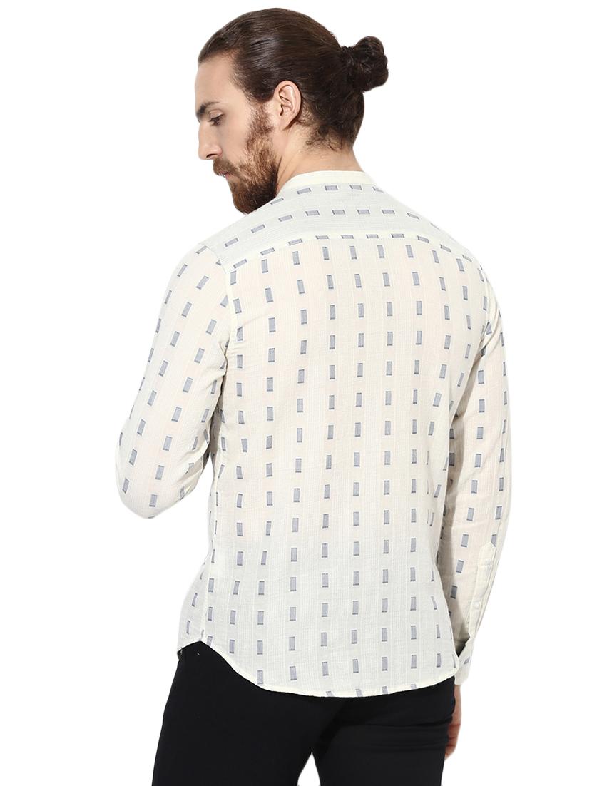 white printed casual shirt - 16702164 - Zoom Image - 3