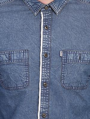 blue solid casual shirt - 16702165 - Standard Image - 5