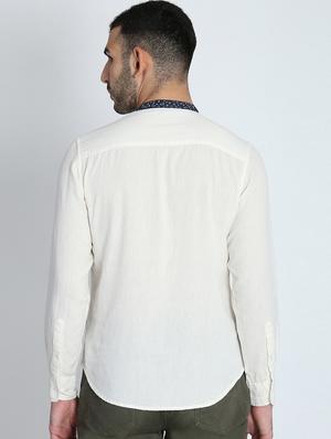 white solid short kurta - 16702175 - Standard Image - 3